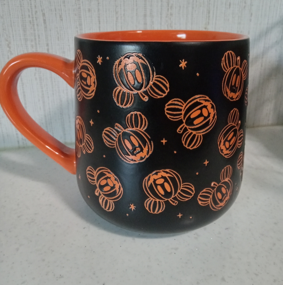 Mickey mouse pumpkin mug , mickey mouse halloween mug , mickey mouse